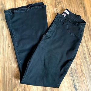 Black high waisted flares